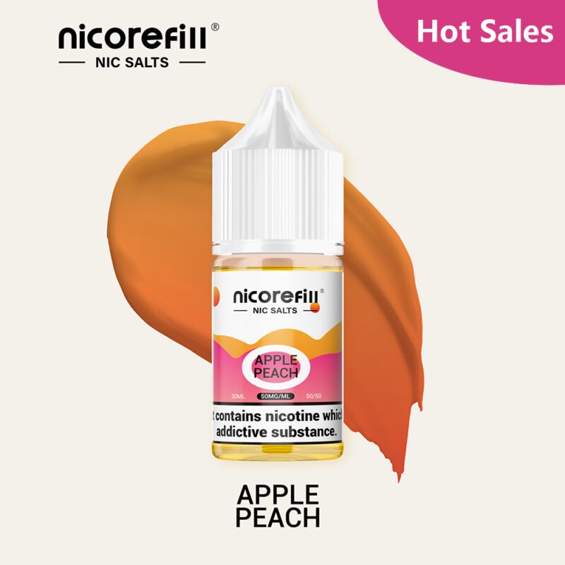 Nicorefill Apple Peach – 30ml 50/50 Nic Salt E-Liquid