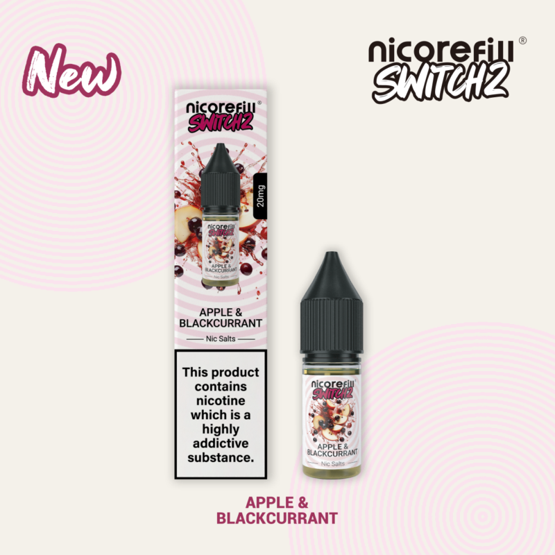 Nicorefill Apple & Blackcurrant - 10ml 50/50 Nic Salt E-Liquid