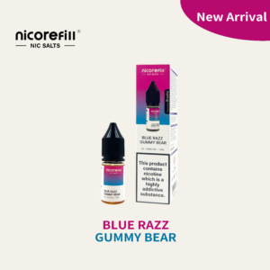 Nicorefill Blue Razz Gummy Bear - 10ml 50/50 Nic Salt E-Liquid