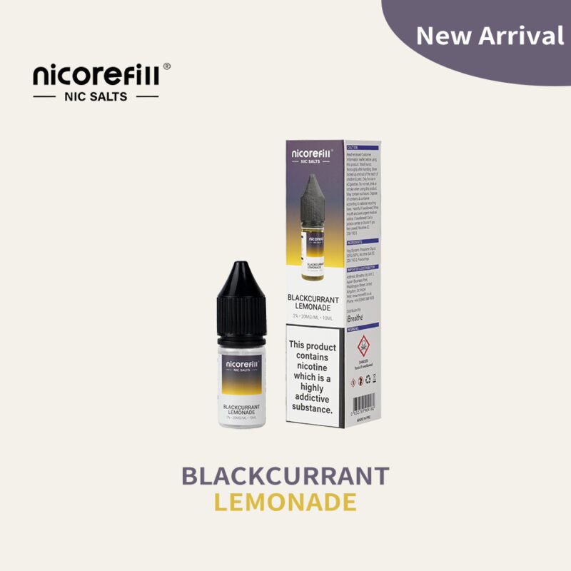 Nicorefill Blackcurrant Lemonade - 10ml 50/50 Nic Salt E-Liquid