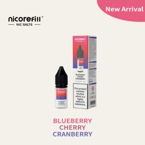 Nicorefill E-Liquid Blueberry Cherry Cranberry 10ml 50/50 Nic Salt